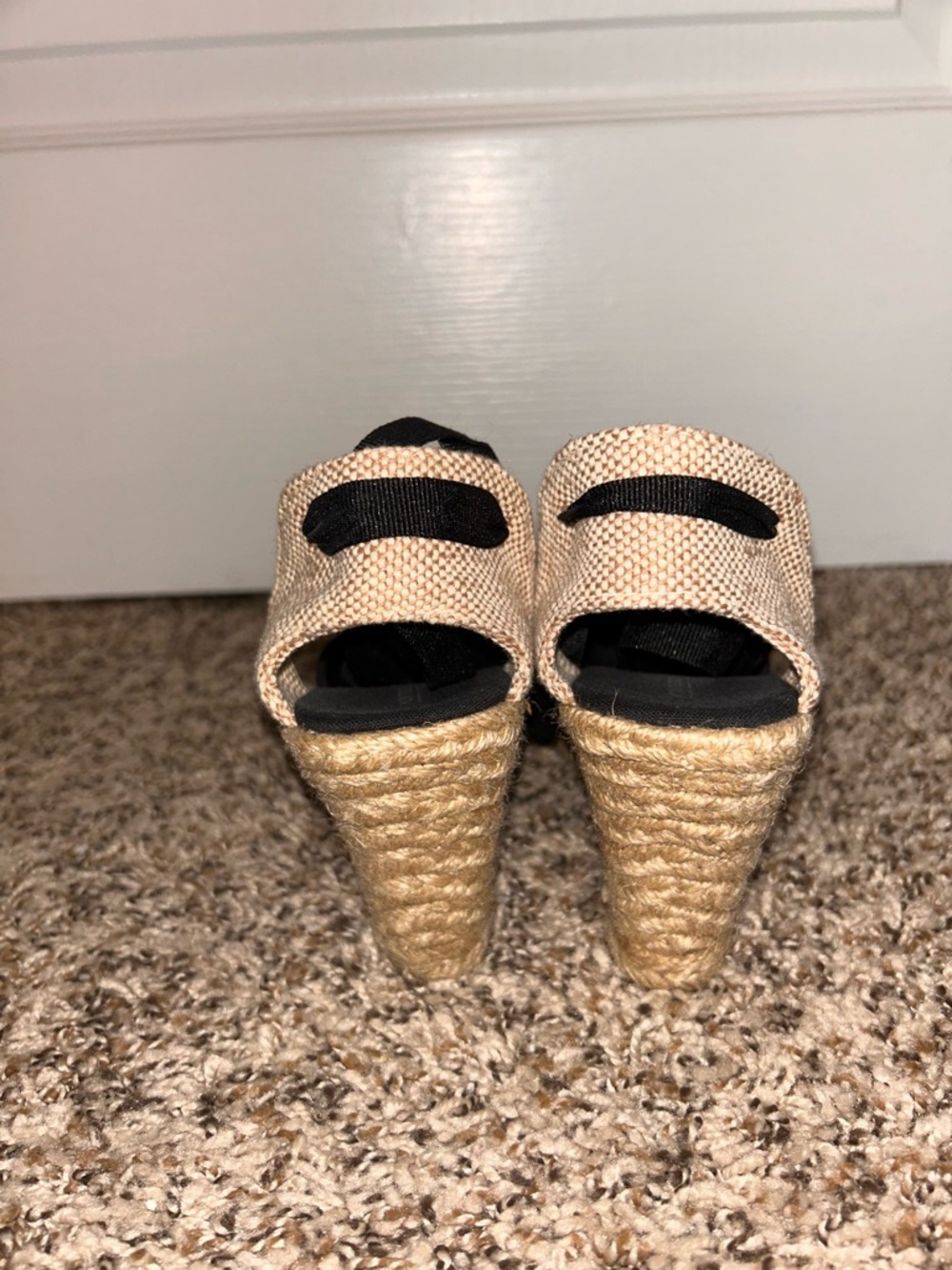 Montego Bay Club Black Sequin Ankle-Tie Wedge Espadrilles - Picture 5 of 10